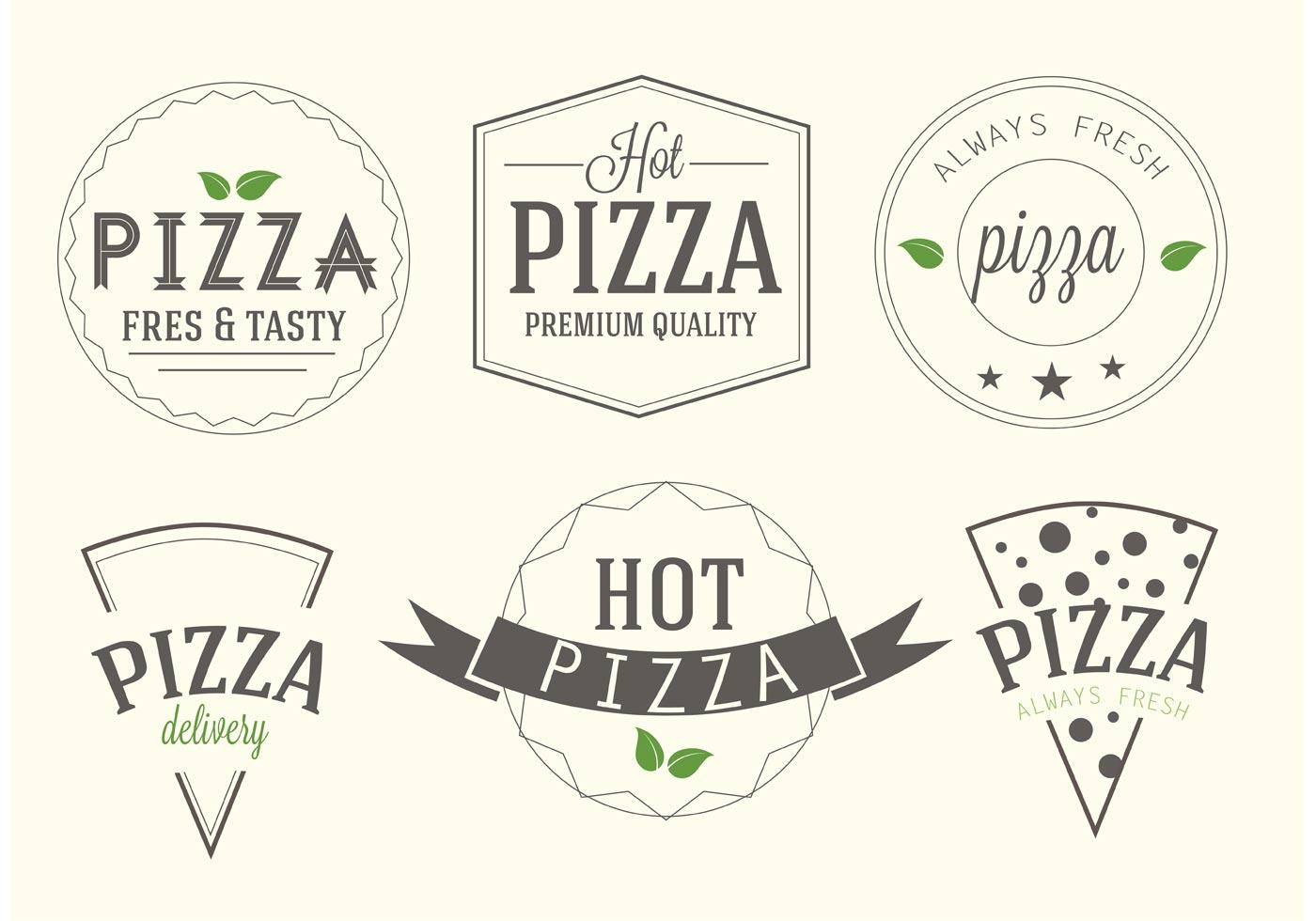 Free Vector Pizza Labels 86316 Vector Art at Vecteezy