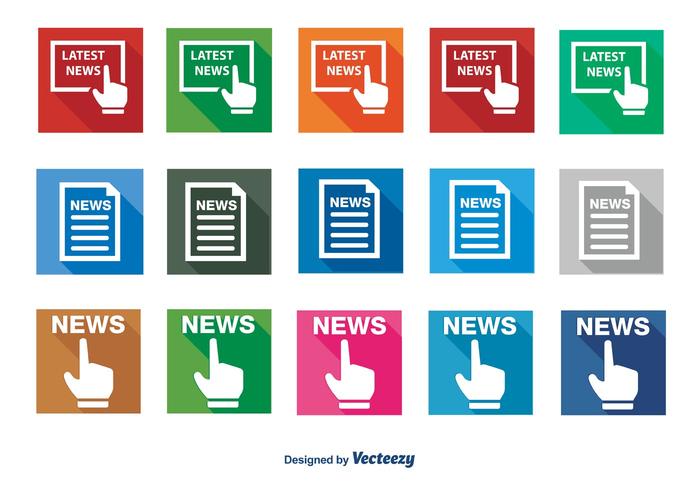 Conjunto de iconos de noticias vector