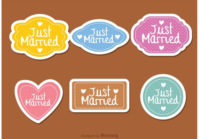 Just Married Label Vectors