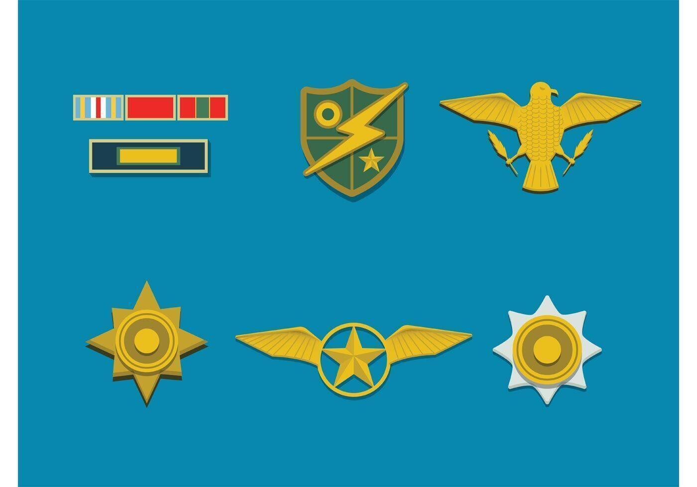 Insignias del Ejército del vector