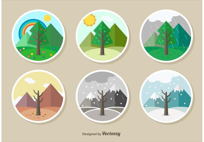 Seasons illustration vector