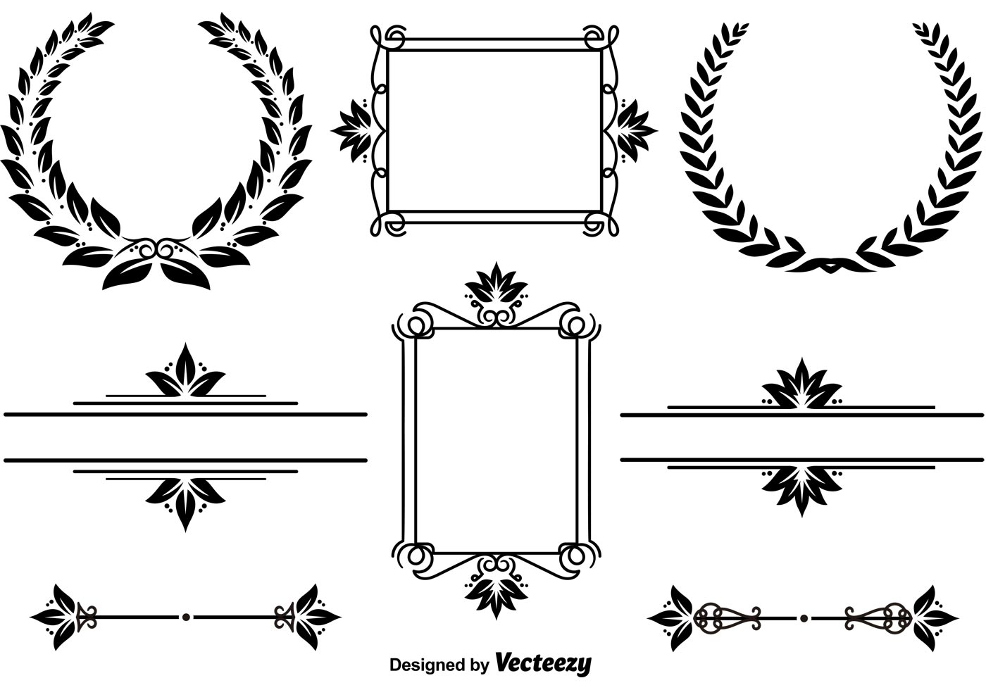 Download Elegant frames and wreaths - Download Free Vectors ...