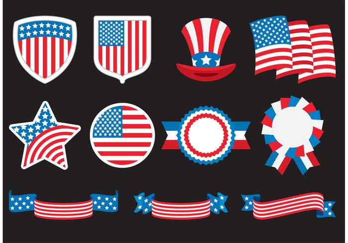 American Badges vector