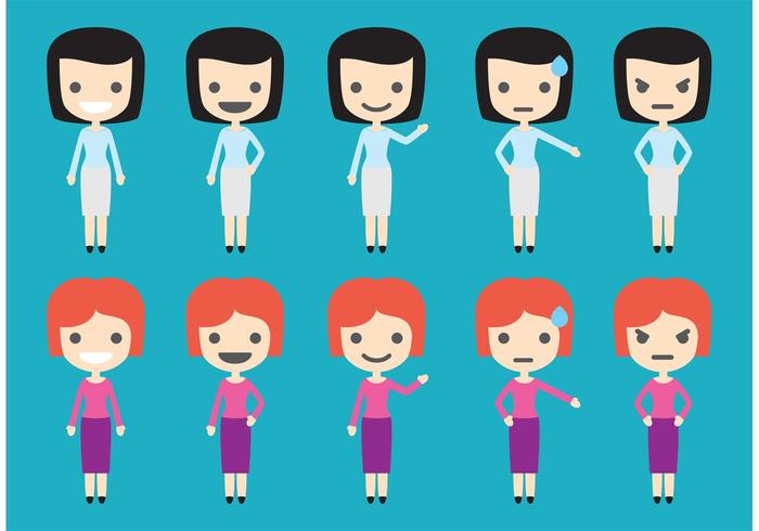 Figuras de mujeres de negocios vector