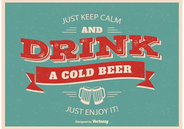 Typographic Beer Poster vector