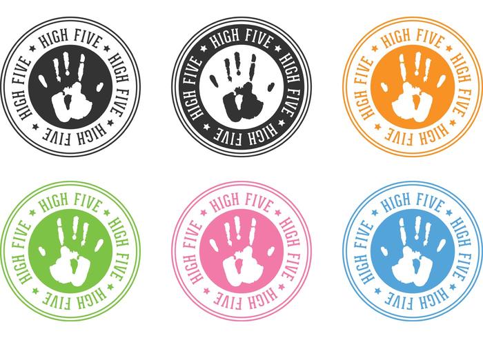 Vector Child Handprint Stamps