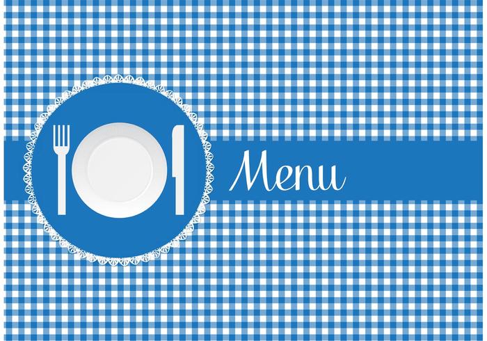 Free Menu Card With Paper Plate Vector