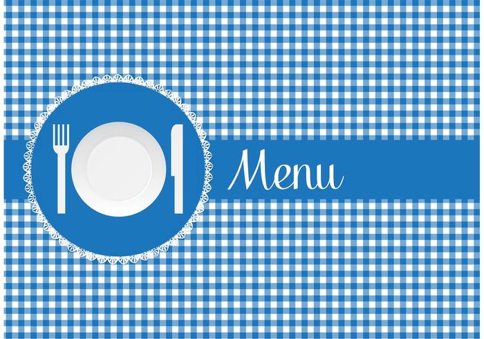 Free Menu Card With Paper Plate Vector