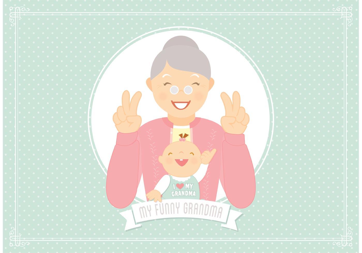 Download Funny Grandma Vector 86446 - Download Free Vectors ...