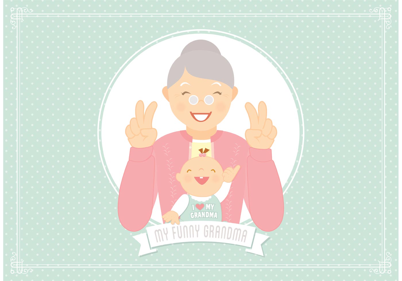 Funny Grandma Vector  Download Free Vector Art, Stock Graphics & Images