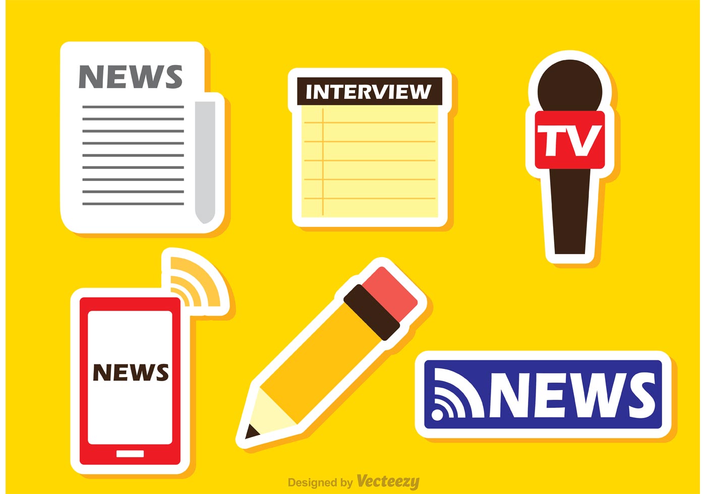 Colorful Latest News  Sticker  Vectors Download Free 