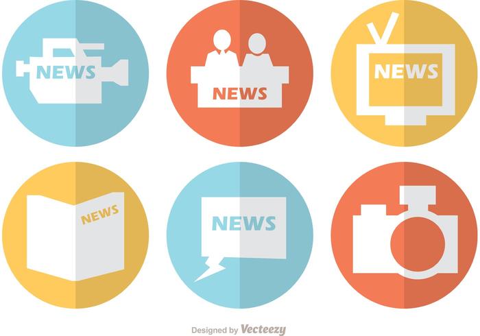 News Flat Icons Vector