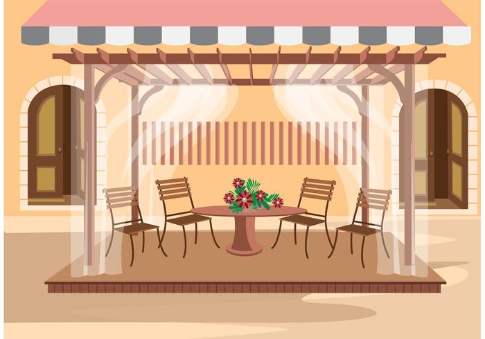 Outdoor Cafe Vector Outdoor Cafe Vector