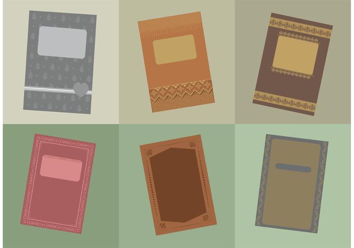 Vintage Old Book Covers vector