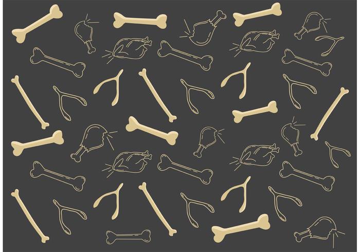 Chicken Bone Pattern Vector