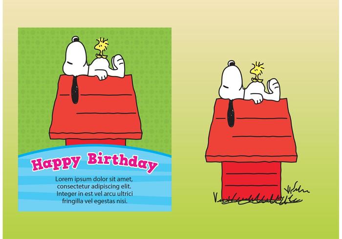 Snoopy Card Vectors Snoopy Card Vectors