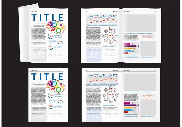 Science Magazine Layout vector