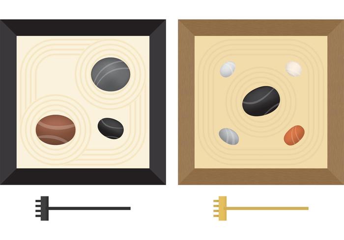 Mini Zen Gardens vector