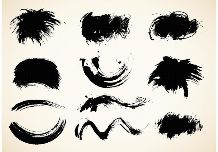 Free Chinese Calligraphy Brush Vector Pack