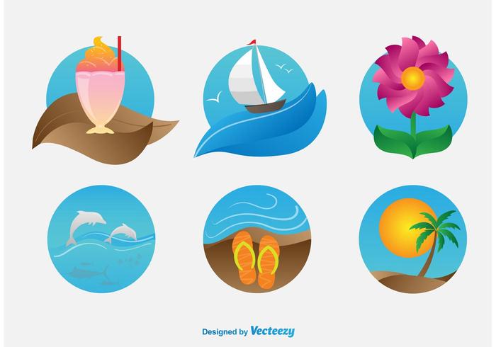 Summer Beach Illustrations vector