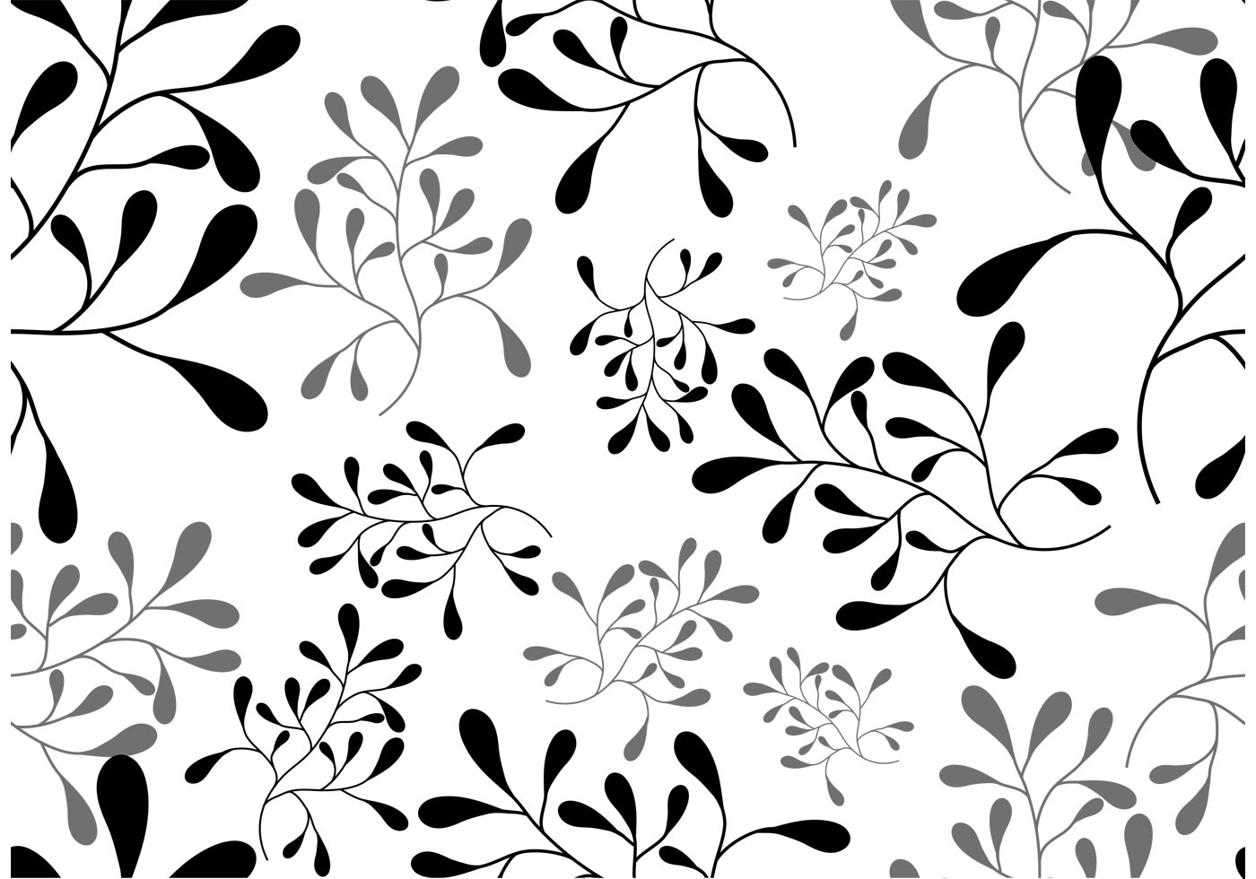 Download Vector Leaf Seamless Pattern 86522 Vector Art at Vecteezy