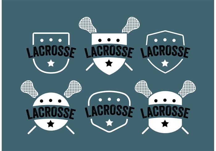 Lacrosse conjunto de vectores de etiqueta