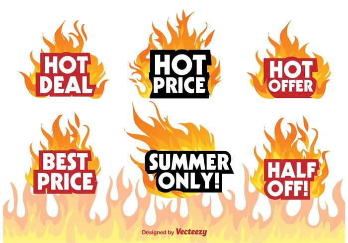 Hot Deal Badge Signs vector