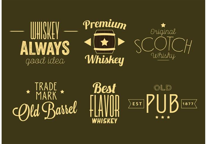 Whiskey Label Vectors