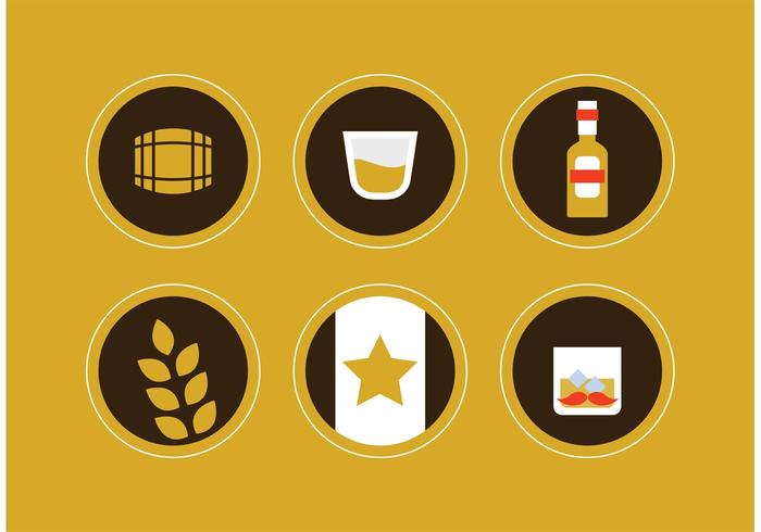 Iconos De Vector De Whisky