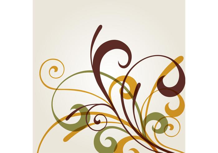 Floral Swirl Vector Background