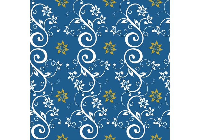 Azul Fondo Floral Sin Fisuras vector