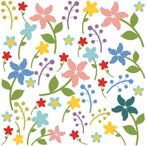 Seamless Floral Background Vector