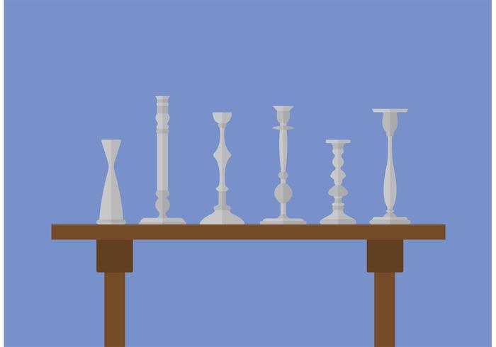 Silver Candlestick Vectors 