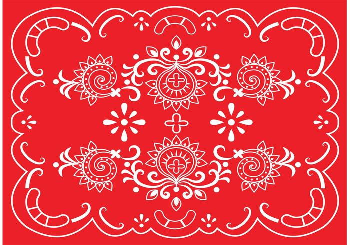 Red Vector Paisley Border