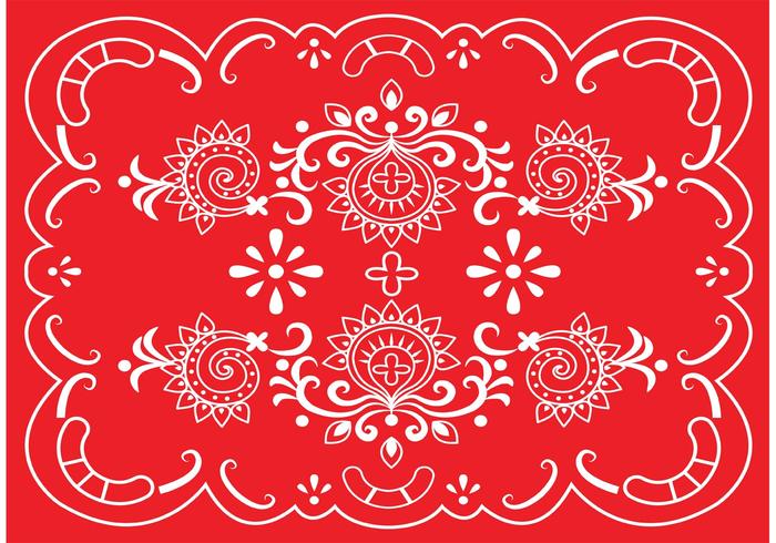 Red Vector Paisley Border