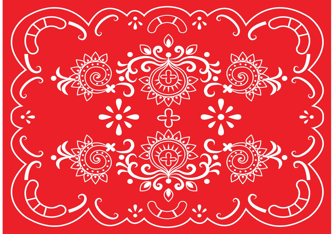 Download Red Vector Paisley Border - Download Free Vectors, Clipart ...