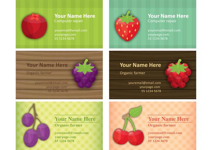 Farmer Business Card Vectors