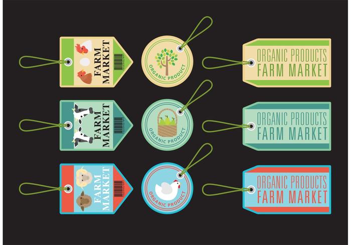 Farmers Market Label Vectors