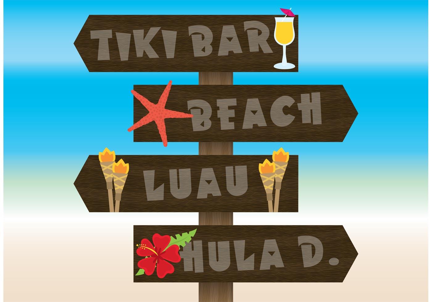 Hawaii Beach Sign Vectors 86634 Vector Art at Vecteezy