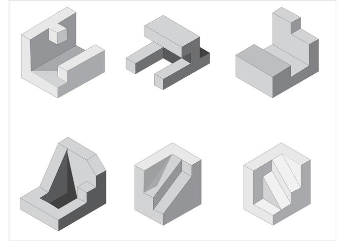 Free Isometric Vector Shapes