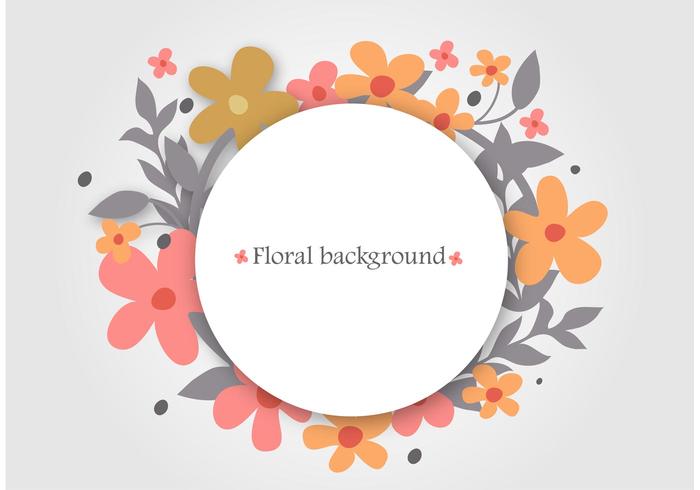 Floral Wreath Vector Background