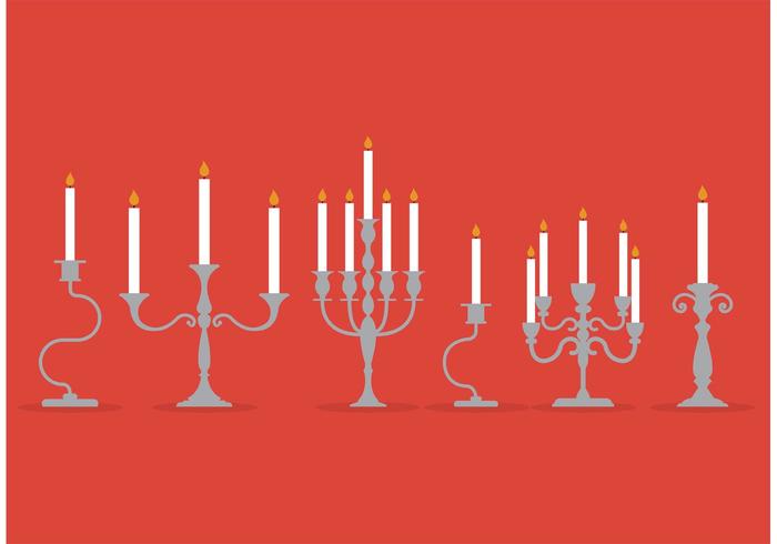 Silver Candlesticks Vectors Silver Candlesticks Vectors
