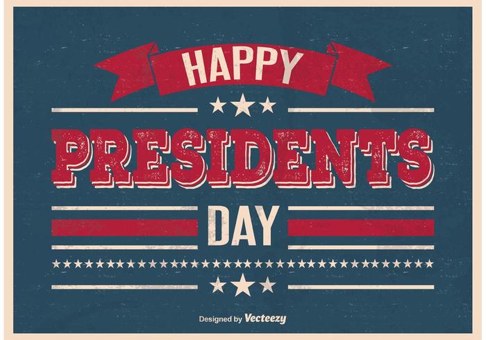 Vintage Style Presidents Day Poster vector