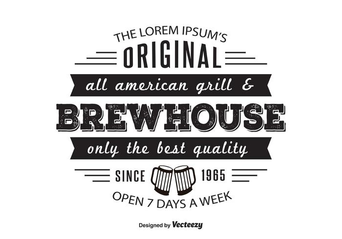 Brewhouse Griil Logo Template vector