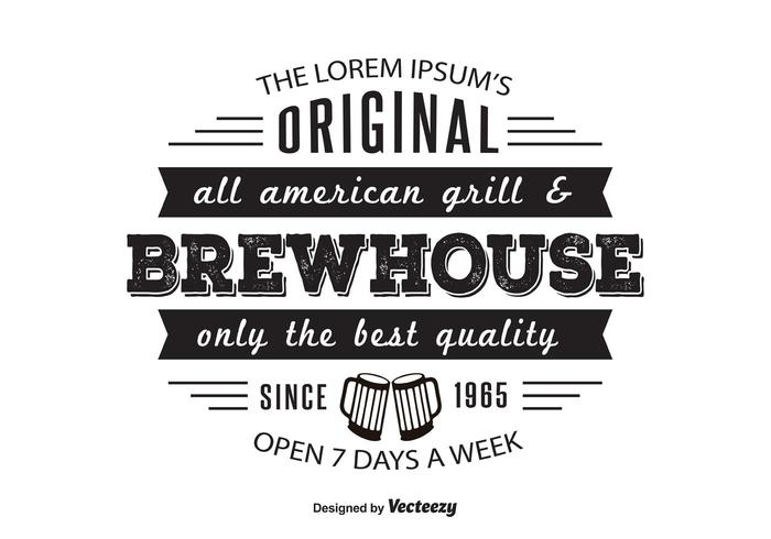 Brewhouse Griil Logo Template vector