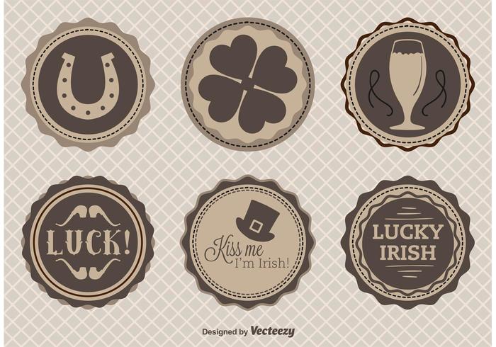 Etiquetas engomadas del día de St Patrick vector