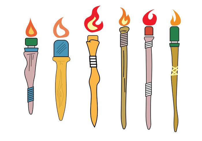 Vector Tiki Torches