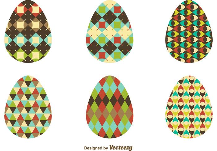 Pattern Textured Easter Egg Vectors