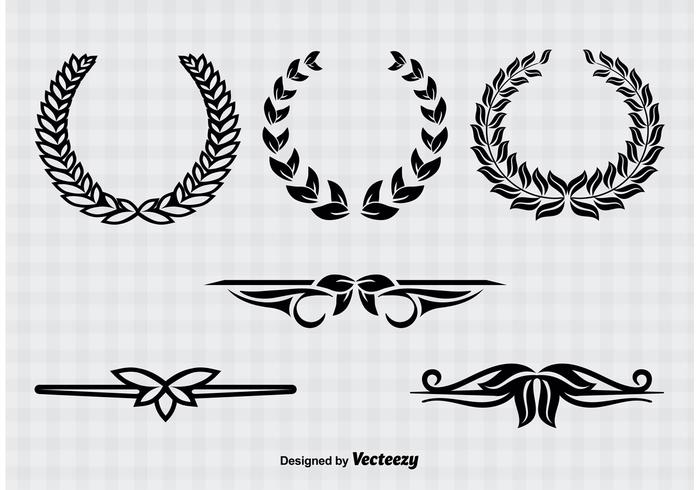 Wreaths and Text Divider Vectors