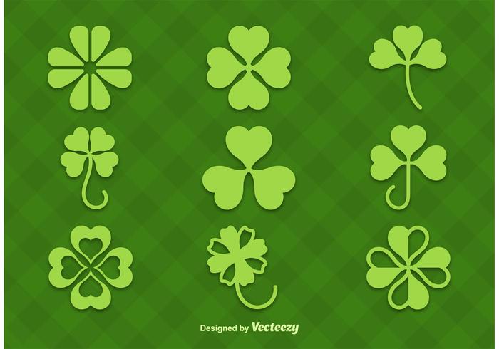 Clovers Vector Silhouettes